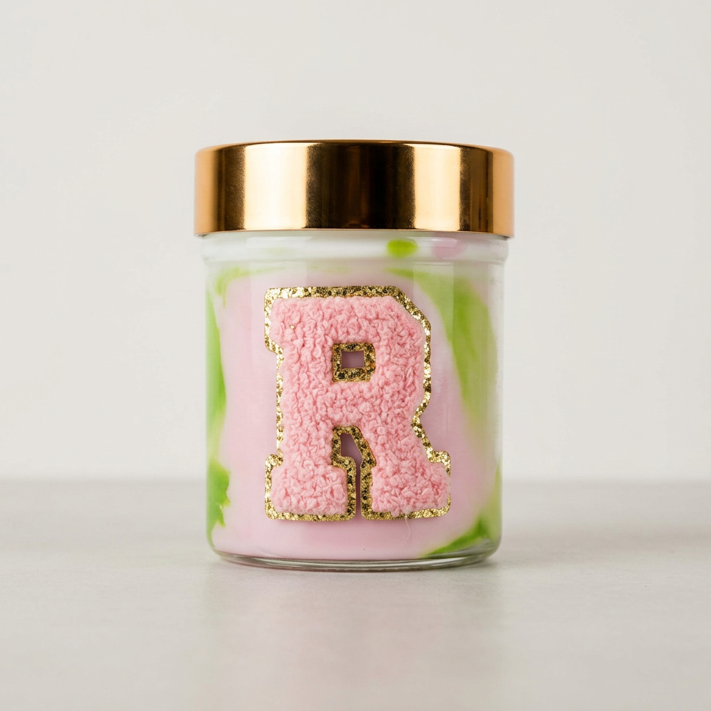 Varsity Letter R Heritage Candle