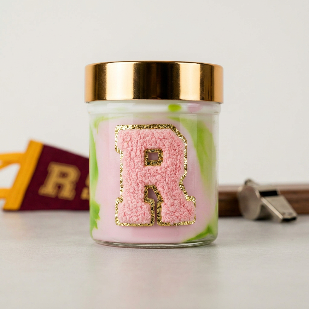 Varsity Letter R Heritage Candle