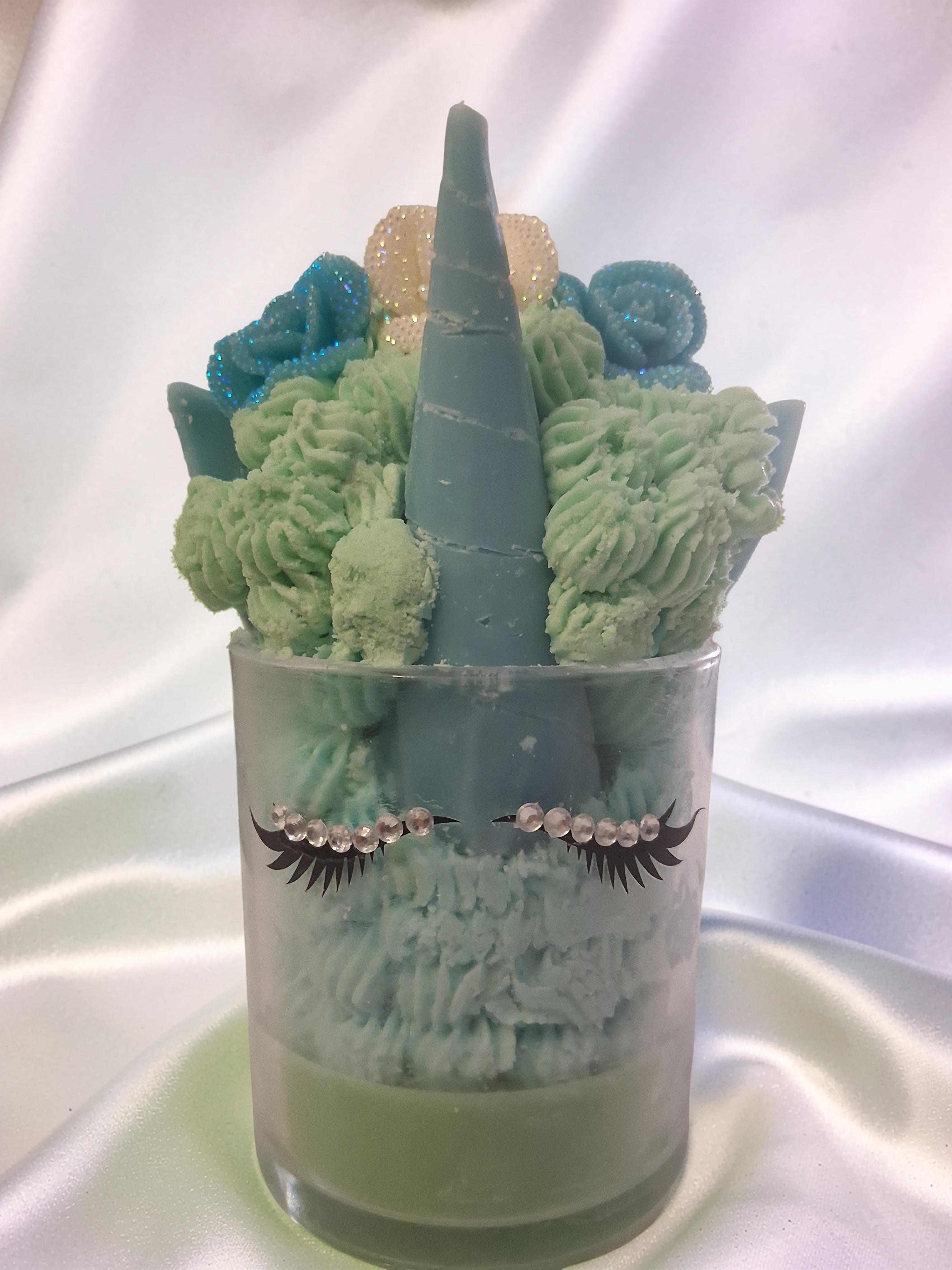 Mint & Magical Blue Unicorn Scented Royalty Candle