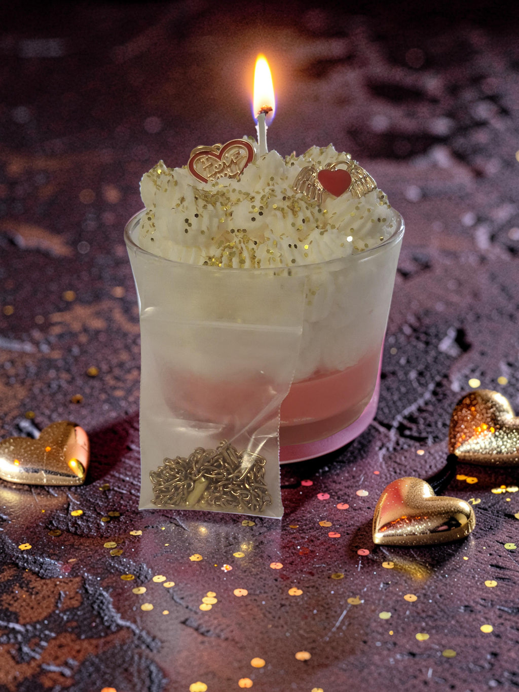 Blushing Hearts Candle