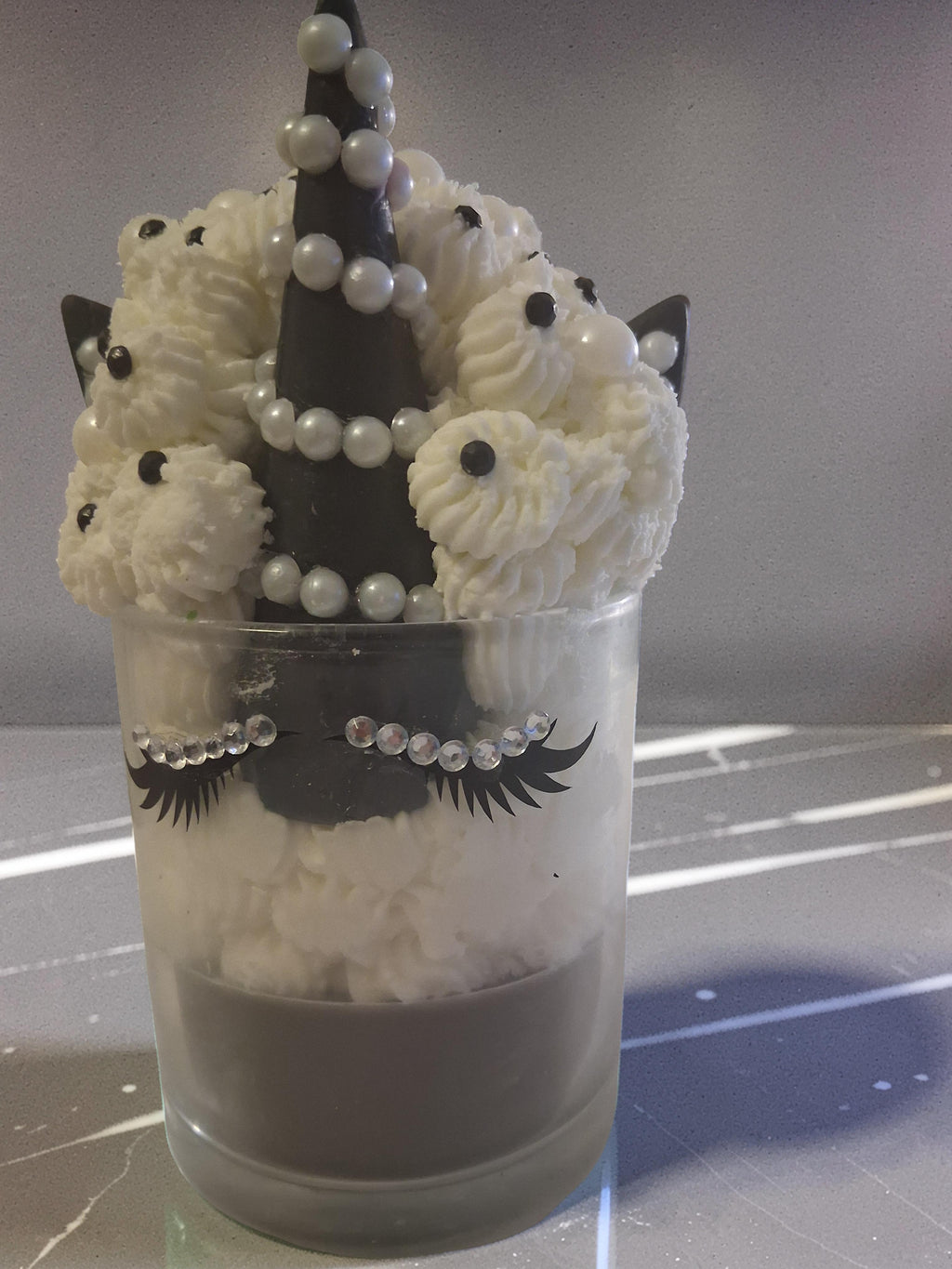 Midnight Pearl Unicorn Candle