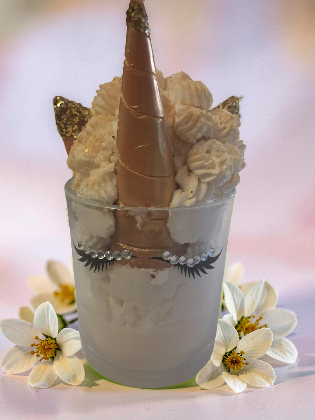 Golden Aura Unicorn Candle