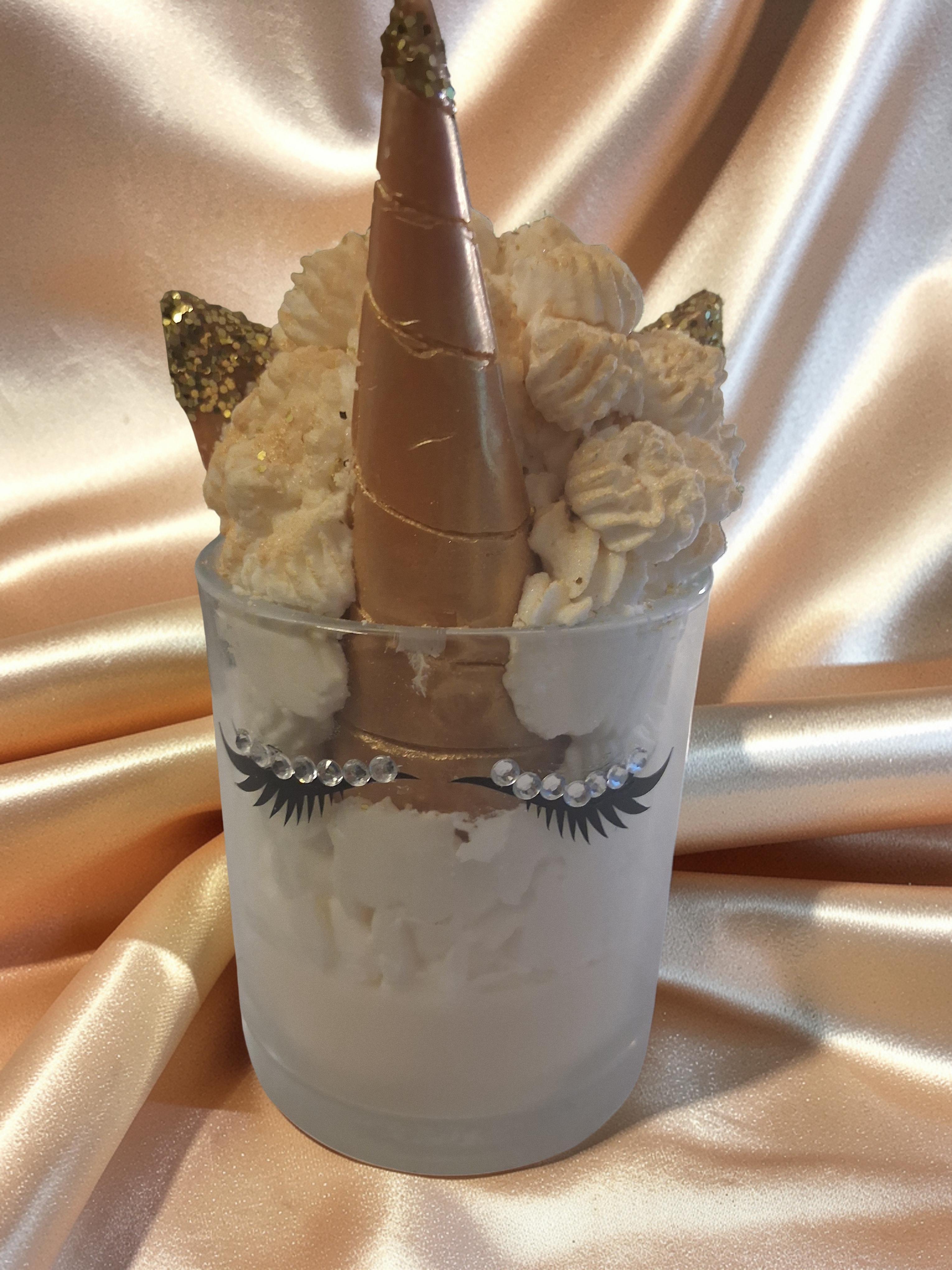 Golden Aura Unicorn Candle