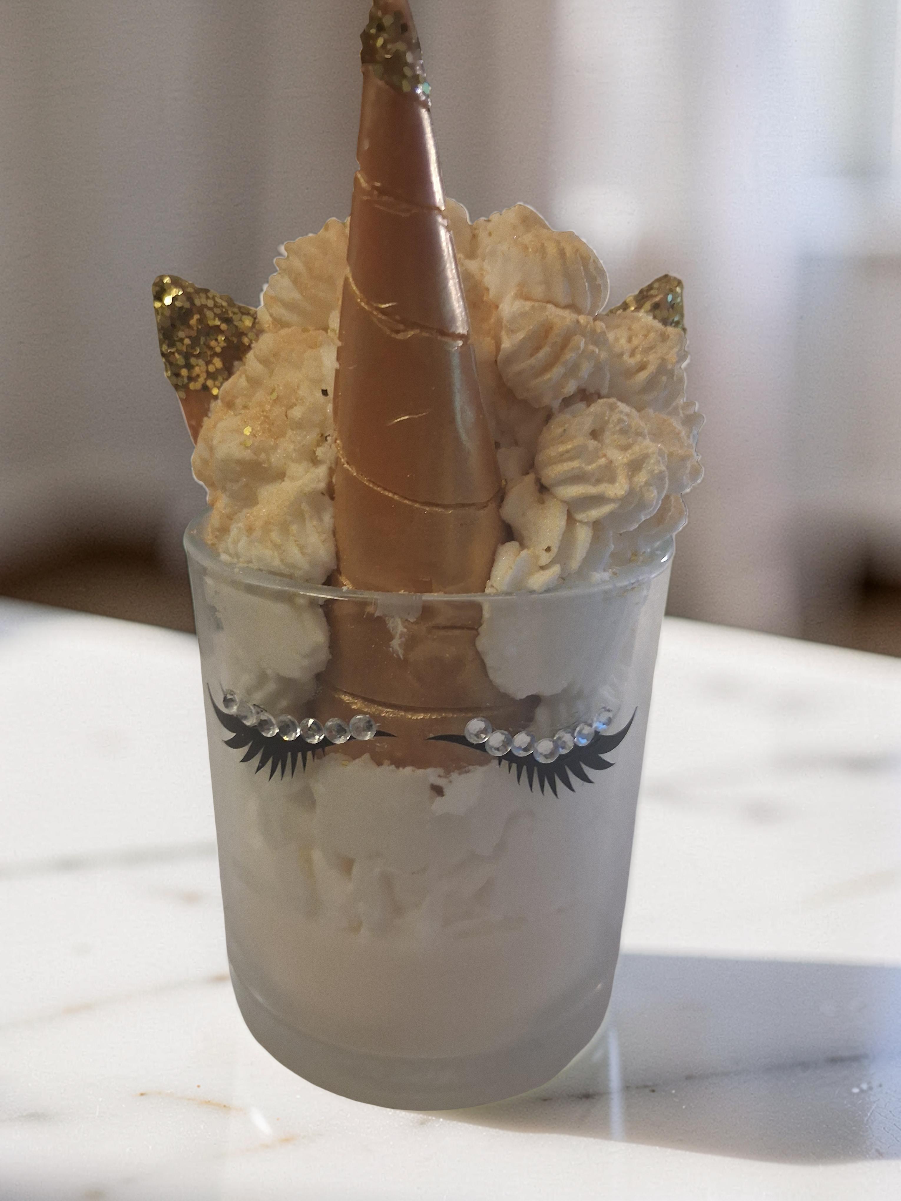 Golden Aura Unicorn Candle