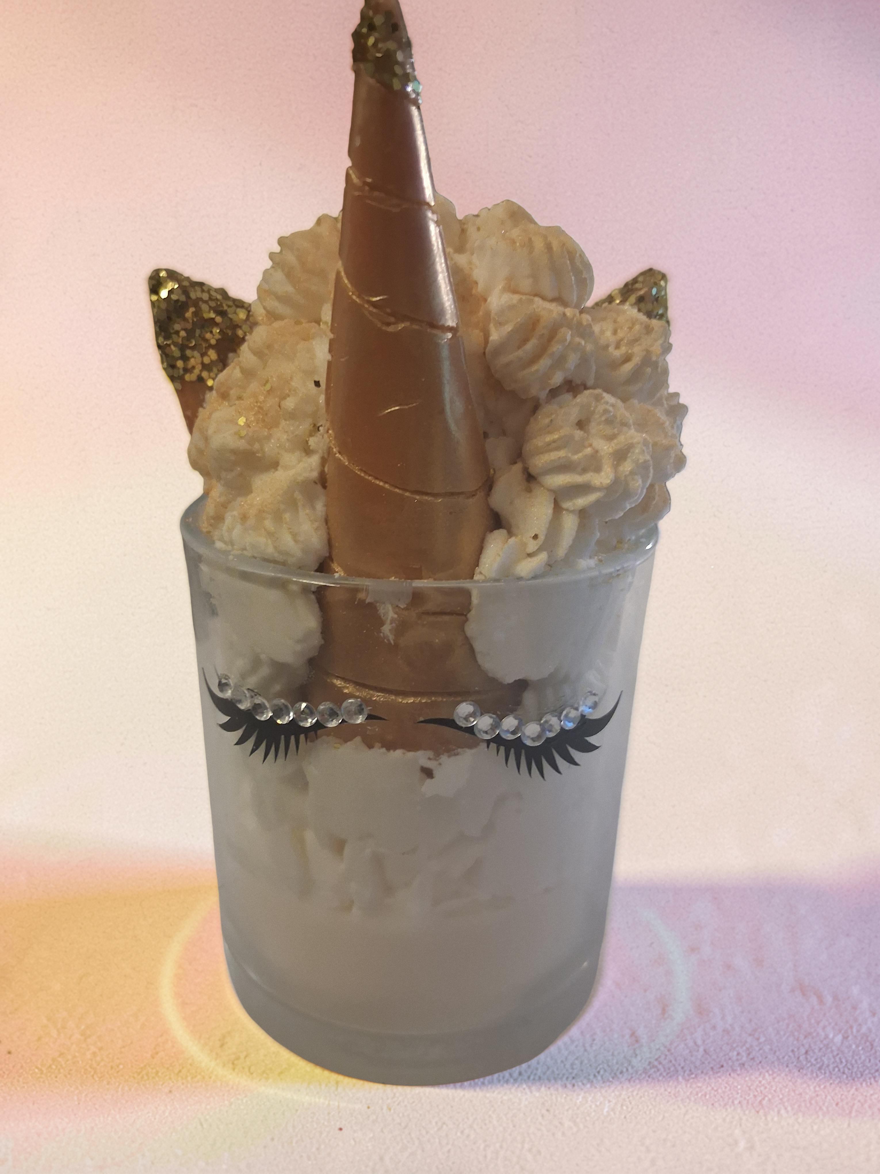 Golden Aura Unicorn Candle