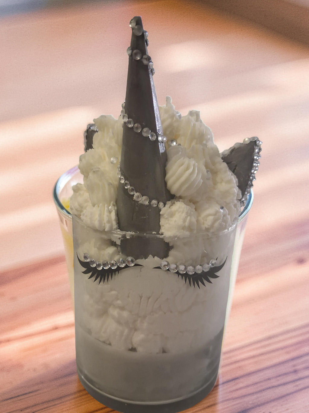 Silver Gardenia Unicorn Candle