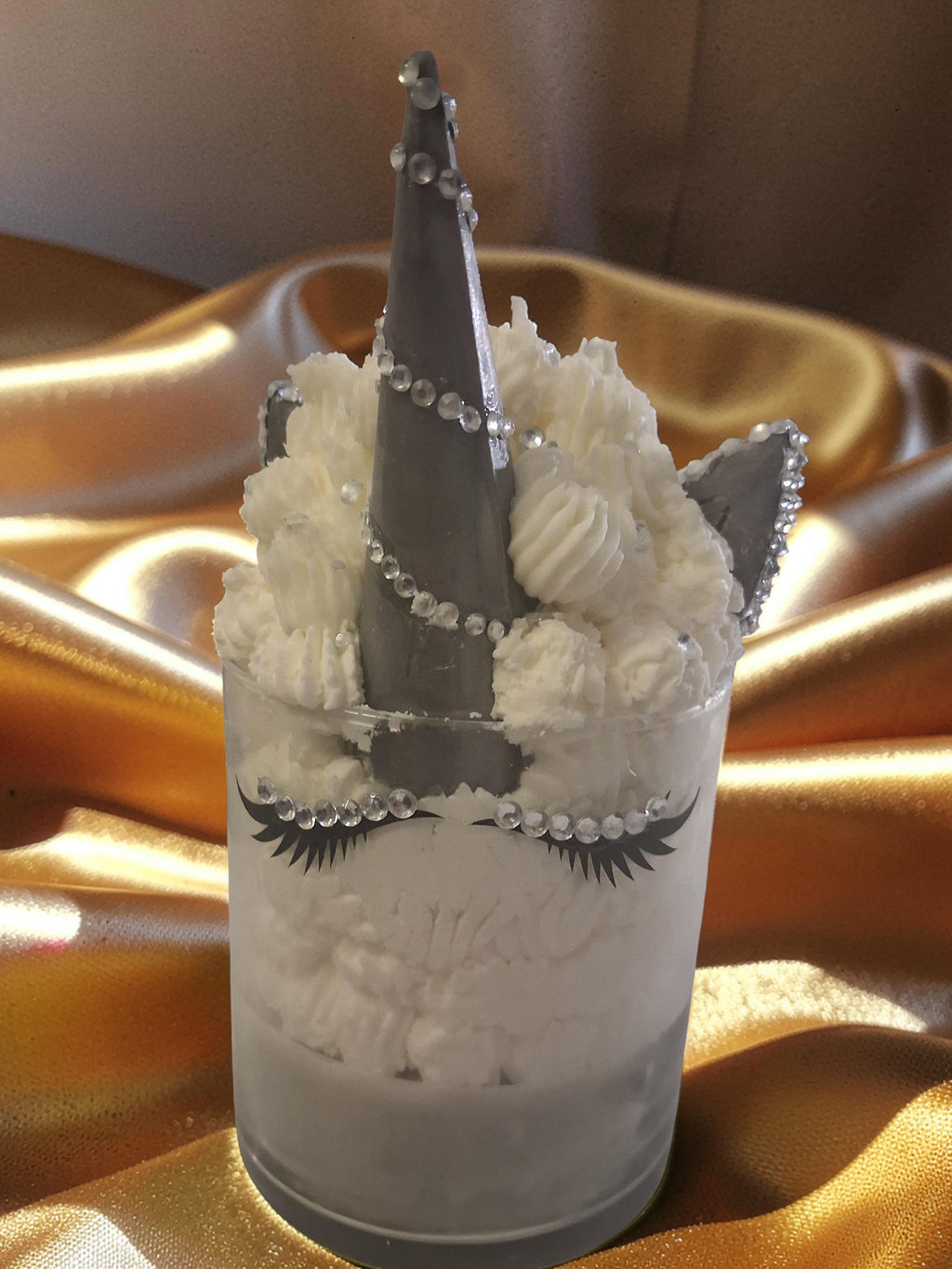 Silver Gardenia Unicorn Candle