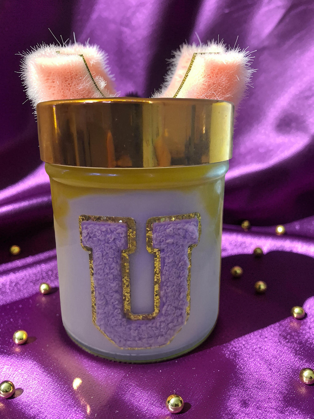 Varsity Unity Lavender Letter Candle