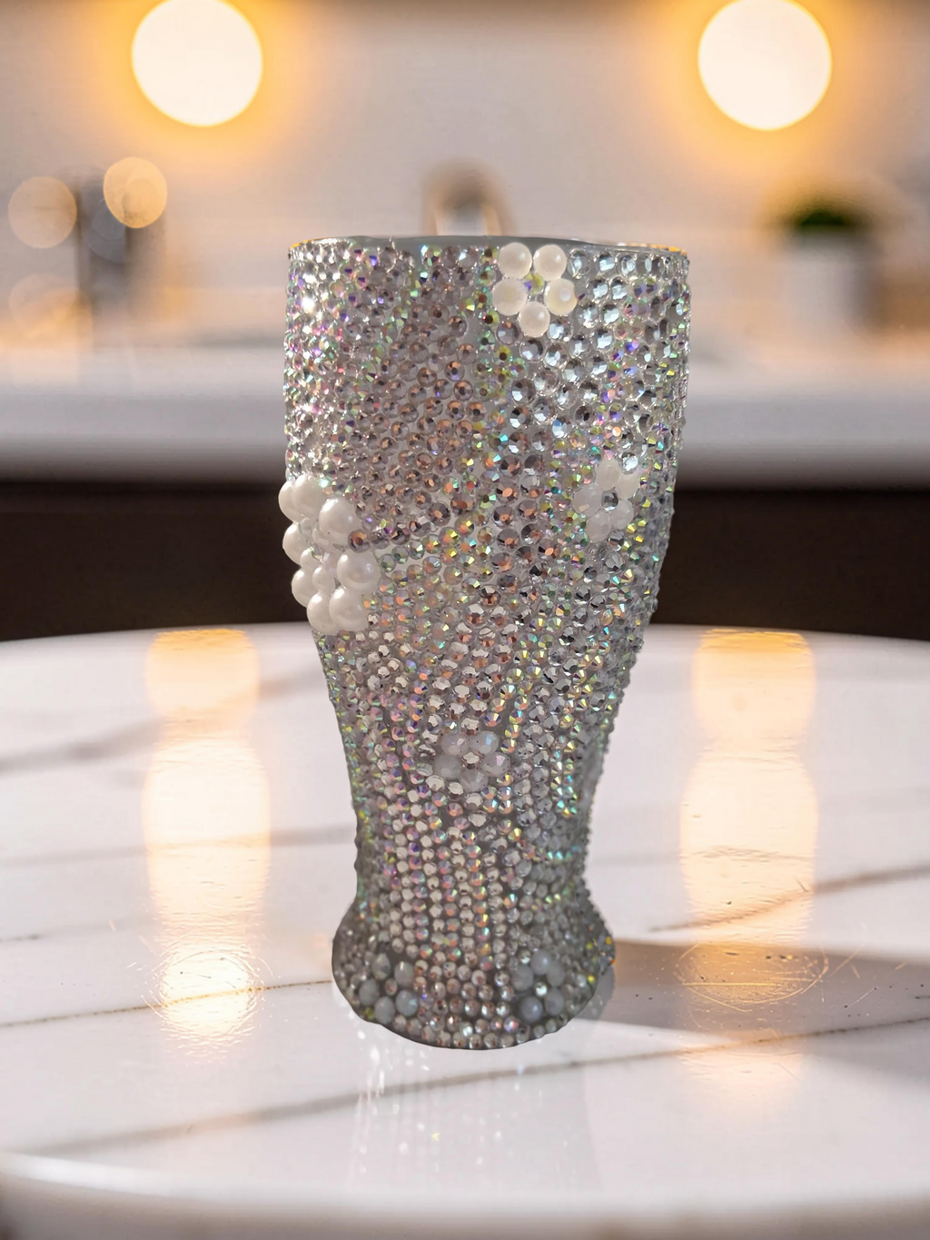 "Lean On Prayer" Blinged Out Vase