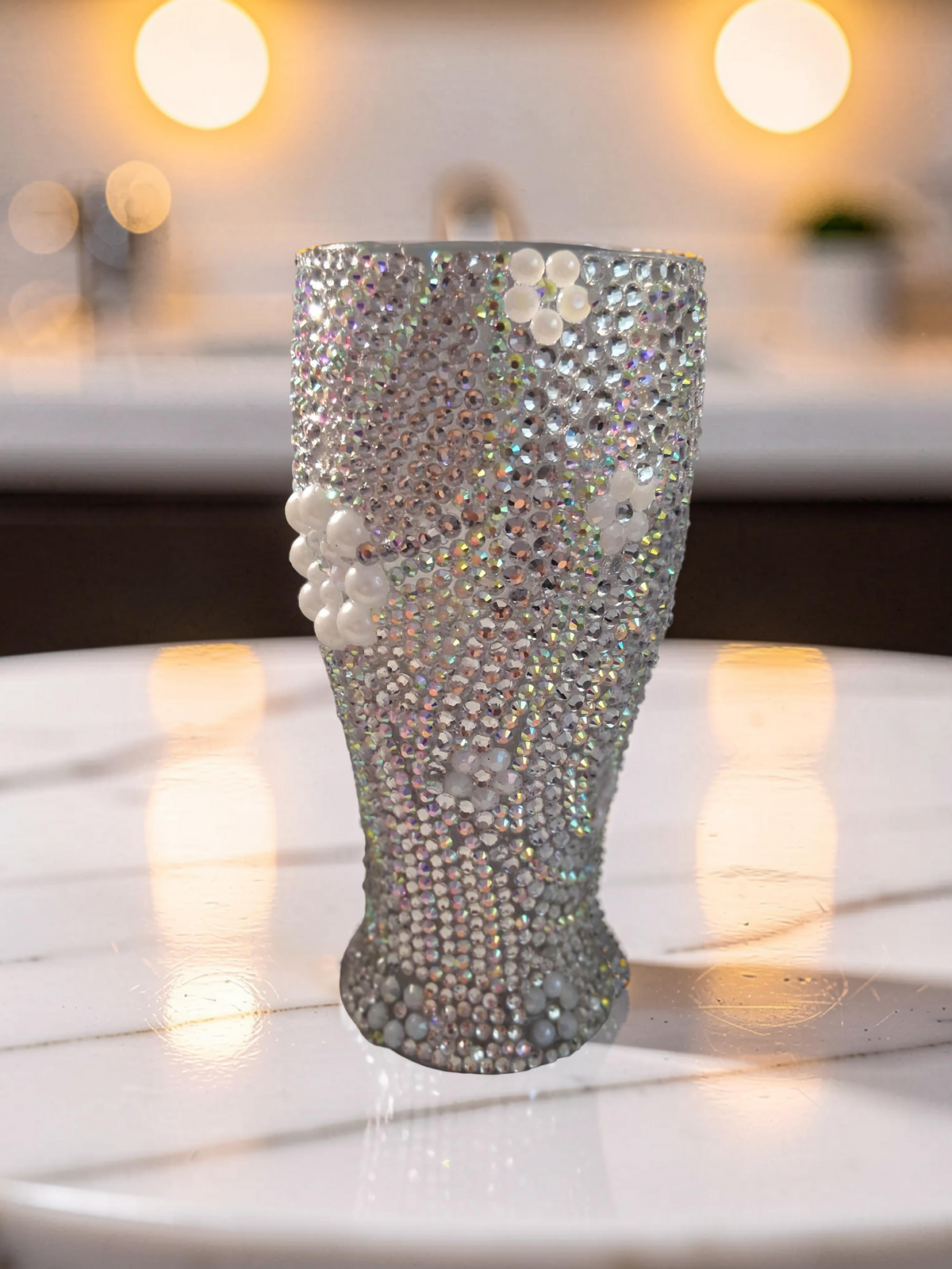 "Lean On Prayer" Blinged Out Vase