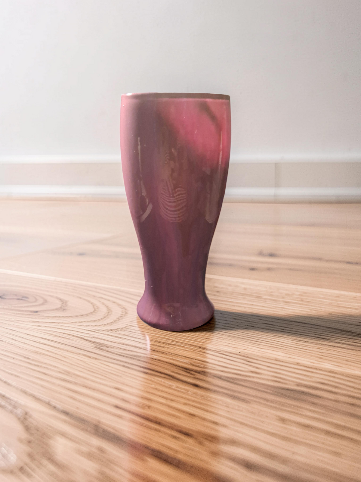 "Velvet Plum" Canvas & Toned Vase Set