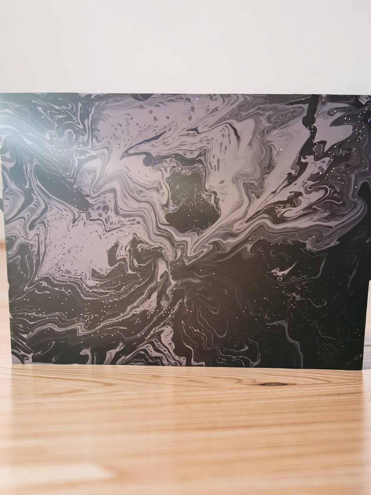 "Midnight Onyx" Canvas & Drip Vase Set