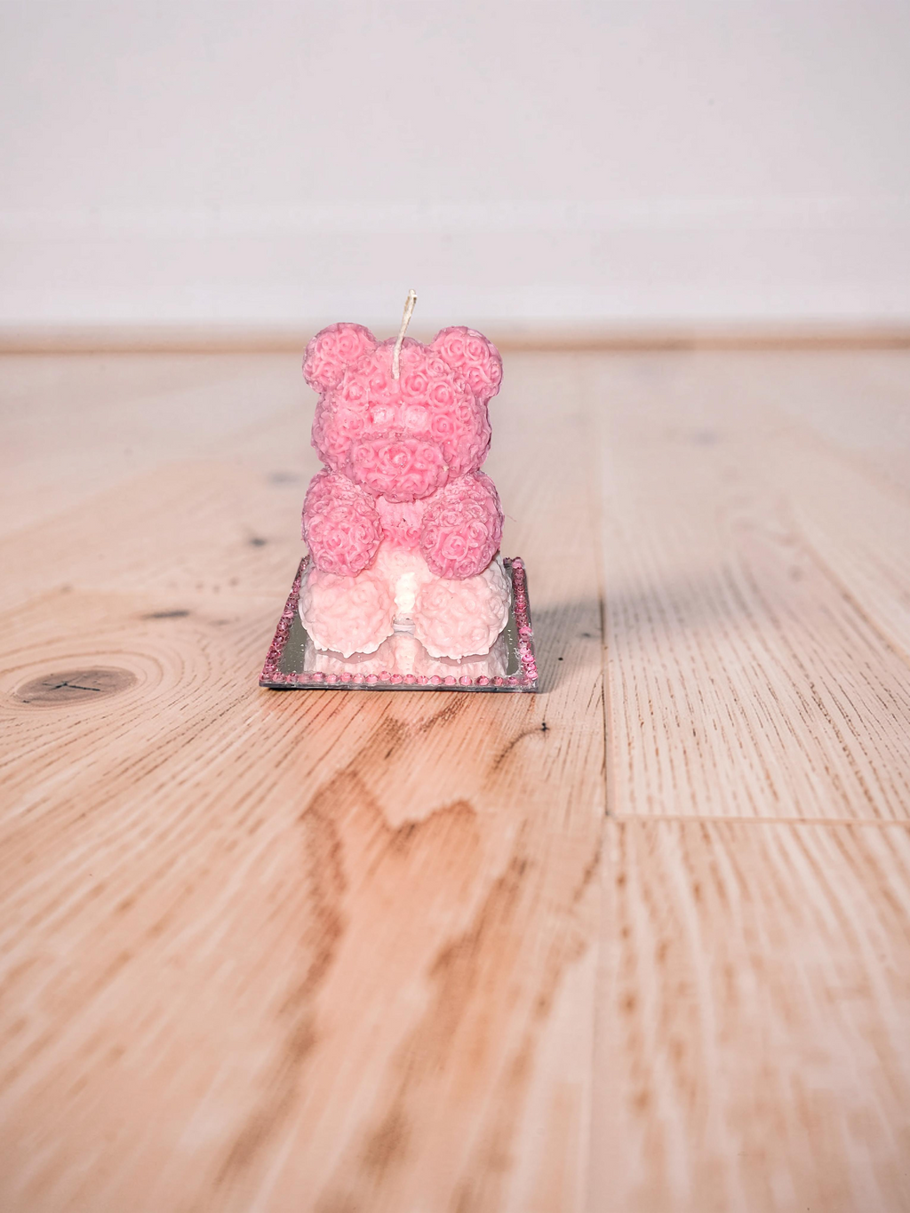 Pretty in Pink Rose Bear & Vase Set