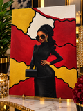 Own the Room — Black Woman Mixed-Media Canvas Art