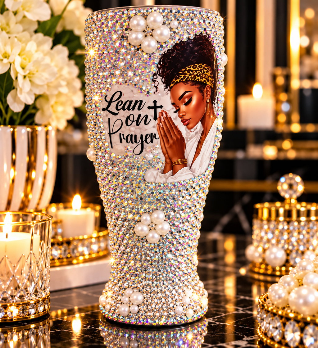 Covered in Faith — 2-Piece Rhinestone & Pearl Prayer Set
