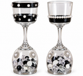 Black Pearl — 2-Piece Embellished Stemmed Glass Set
