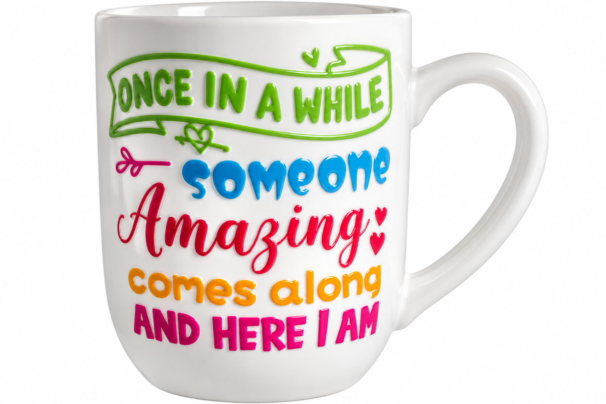 Once in a While Someone Amazing Comes Along — Funny Statement Mug