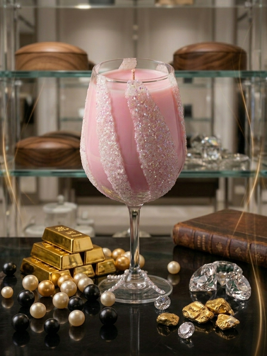 Diamond Dust Champagne Candle