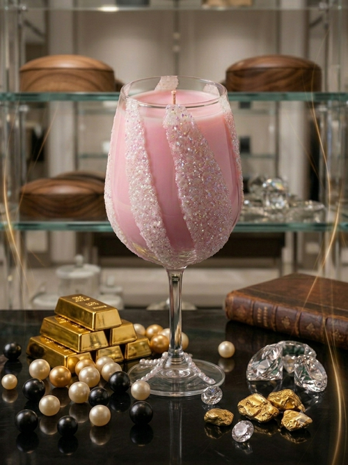 Diamond Dust Champagne Candle