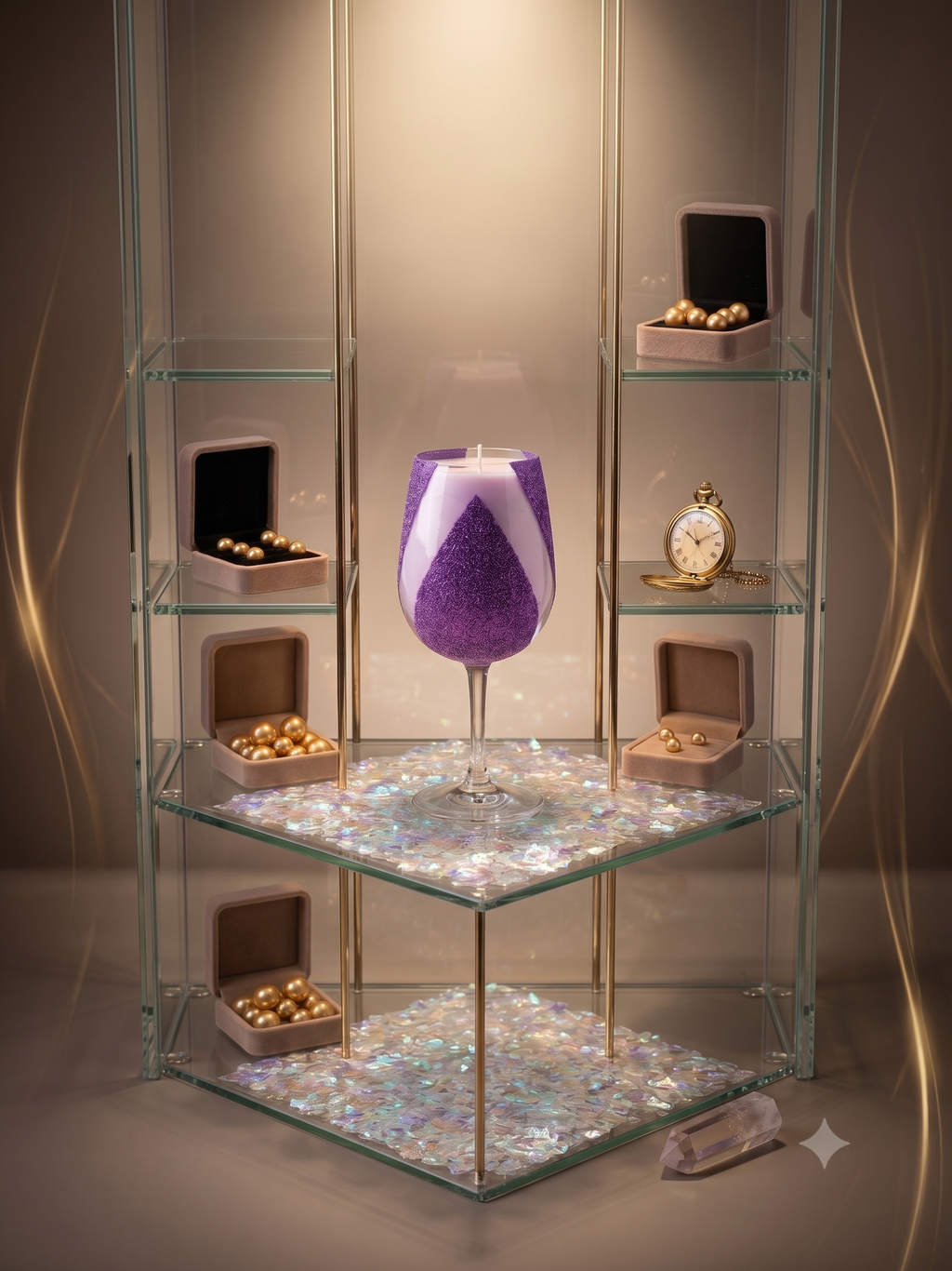 Onxy Shimmer Glass Candle