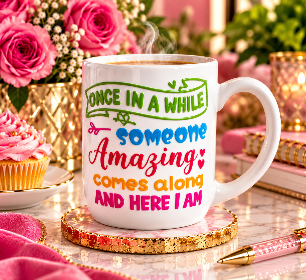 Once in a While Someone Amazing Comes Along — Funny Statement Mug