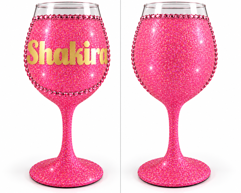 Made Just for You — Personalized Glitter Stemmed Glass