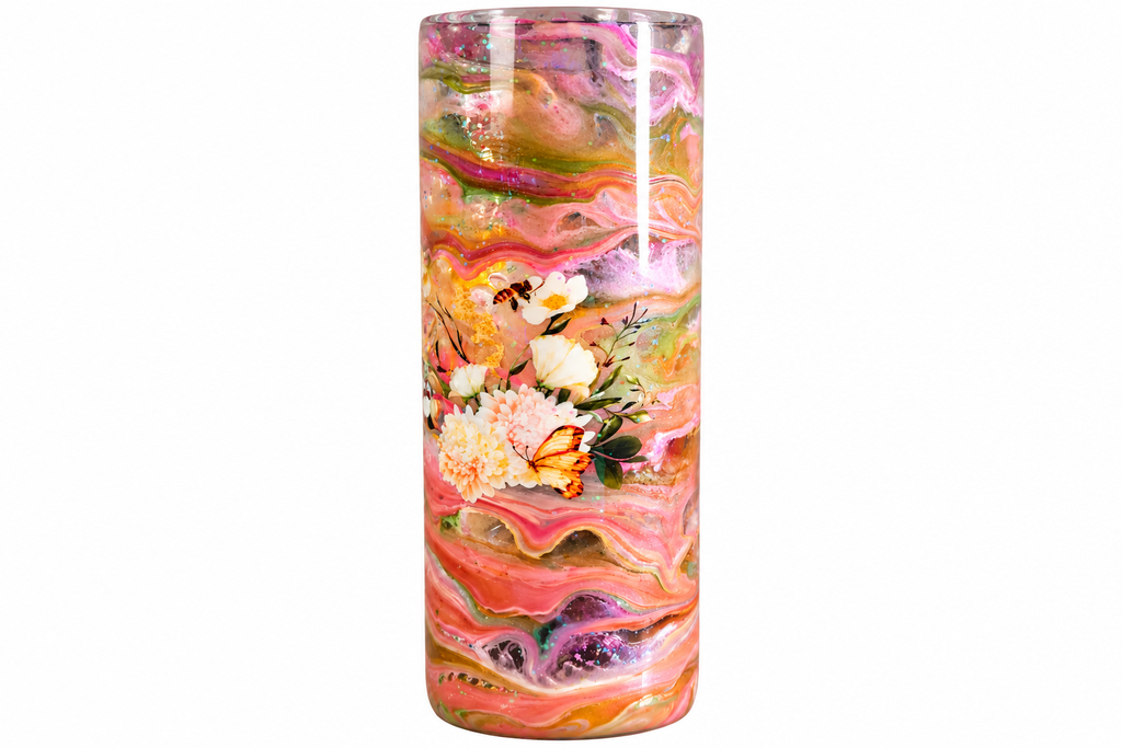 Walk by Faith — Decorative Faith Flower Vase with Stones & Gems