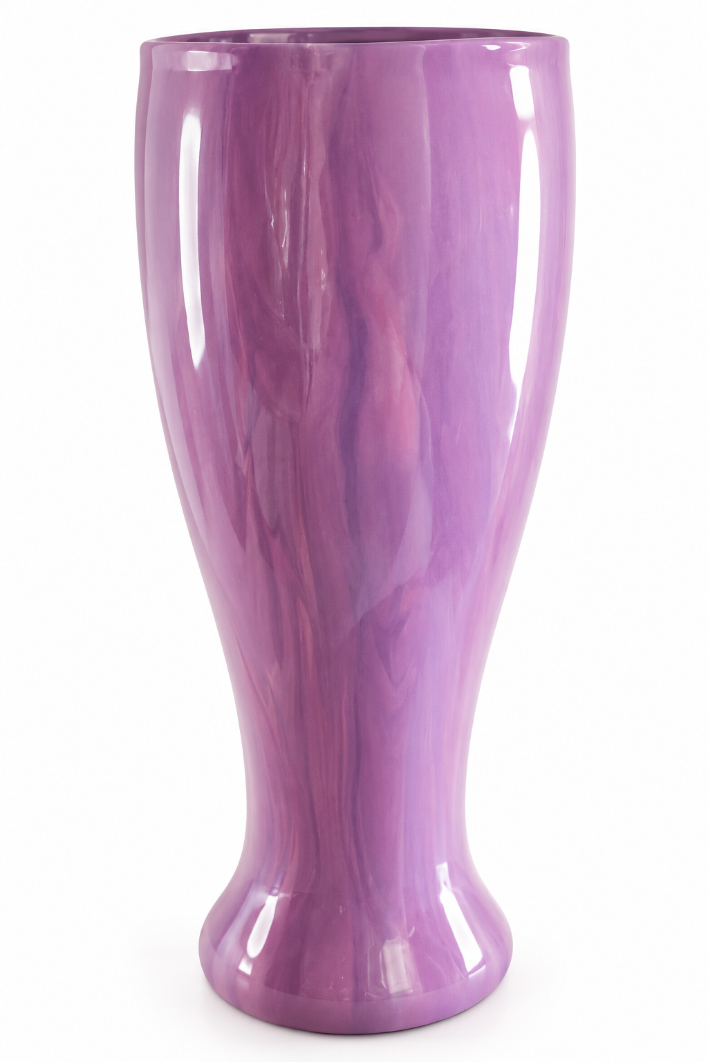 Purple Flow — Hand-Decorated Marbled Flower Vase