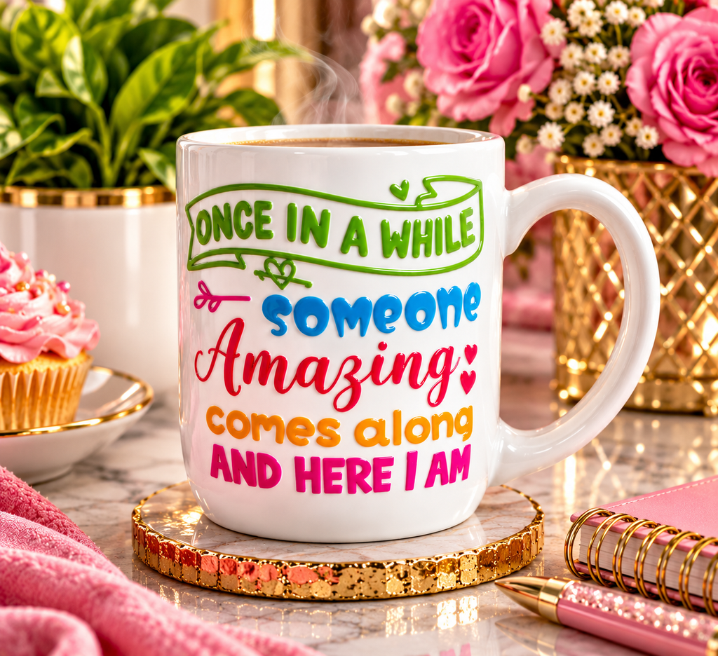 Once in a While Someone Amazing Comes Along — Funny Statement Mug