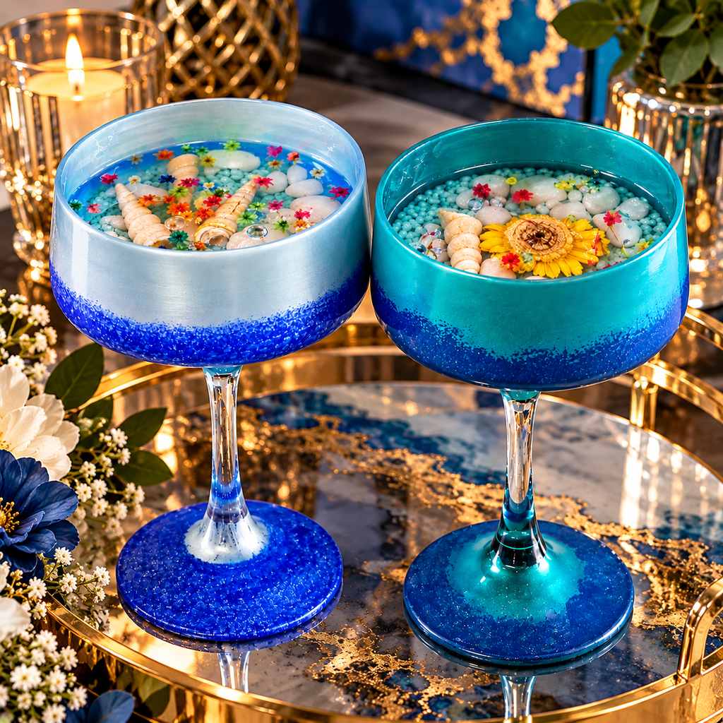 Seaside Escape — 2-Piece Resin Ocean Decorative Display Set