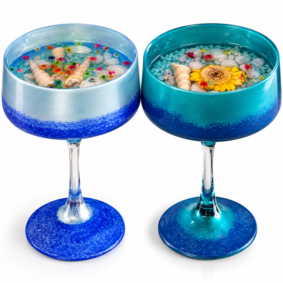 Seaside Escape — 2-Piece Resin Ocean Decorative Display Set