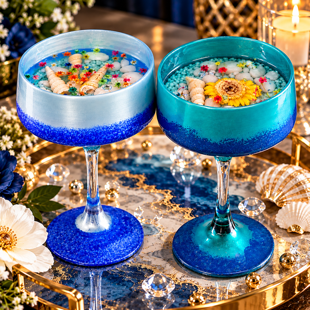 Seaside Escape — 2-Piece Resin Ocean Decorative Display Set