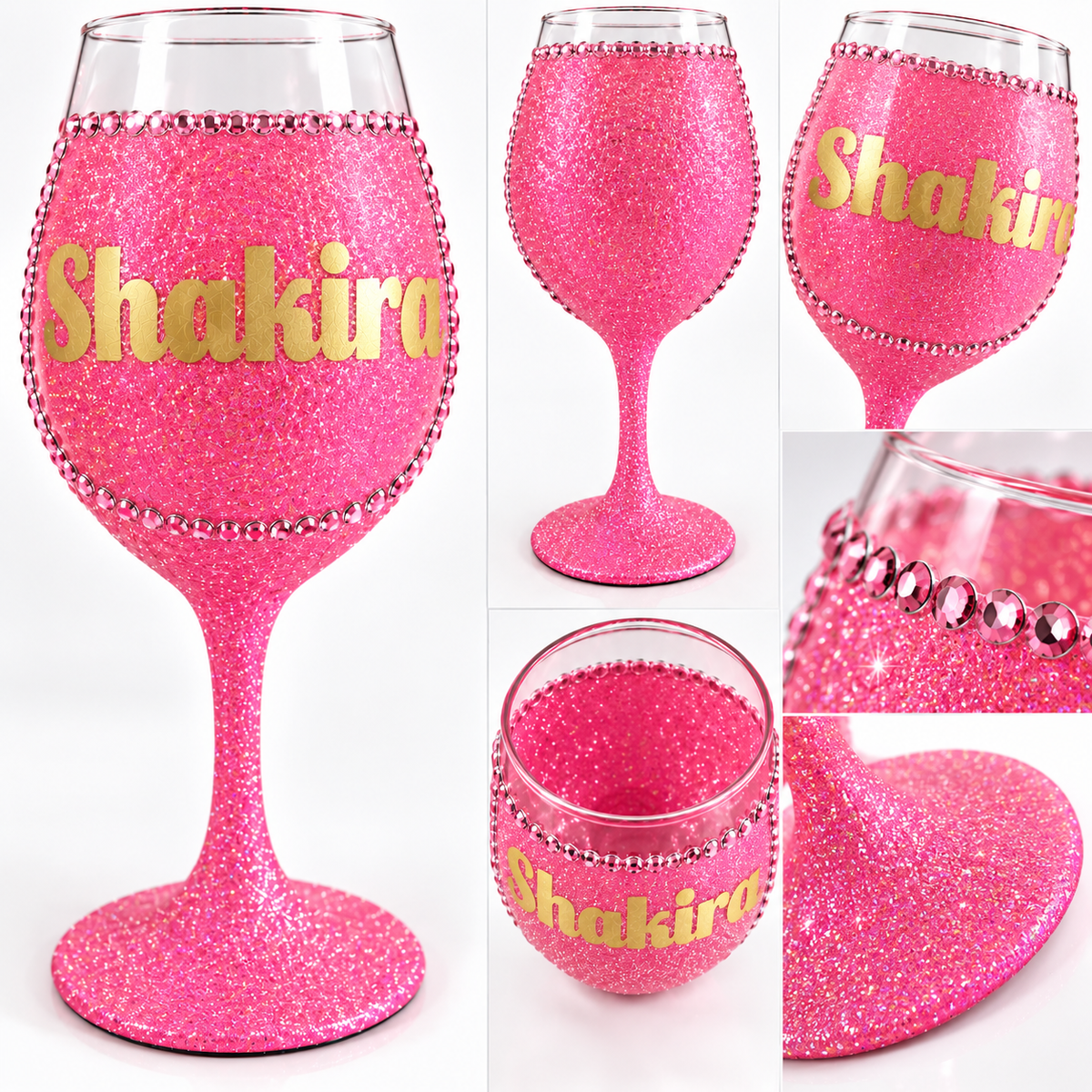 Made Just for You — Personalized Glitter Stemmed Glass
