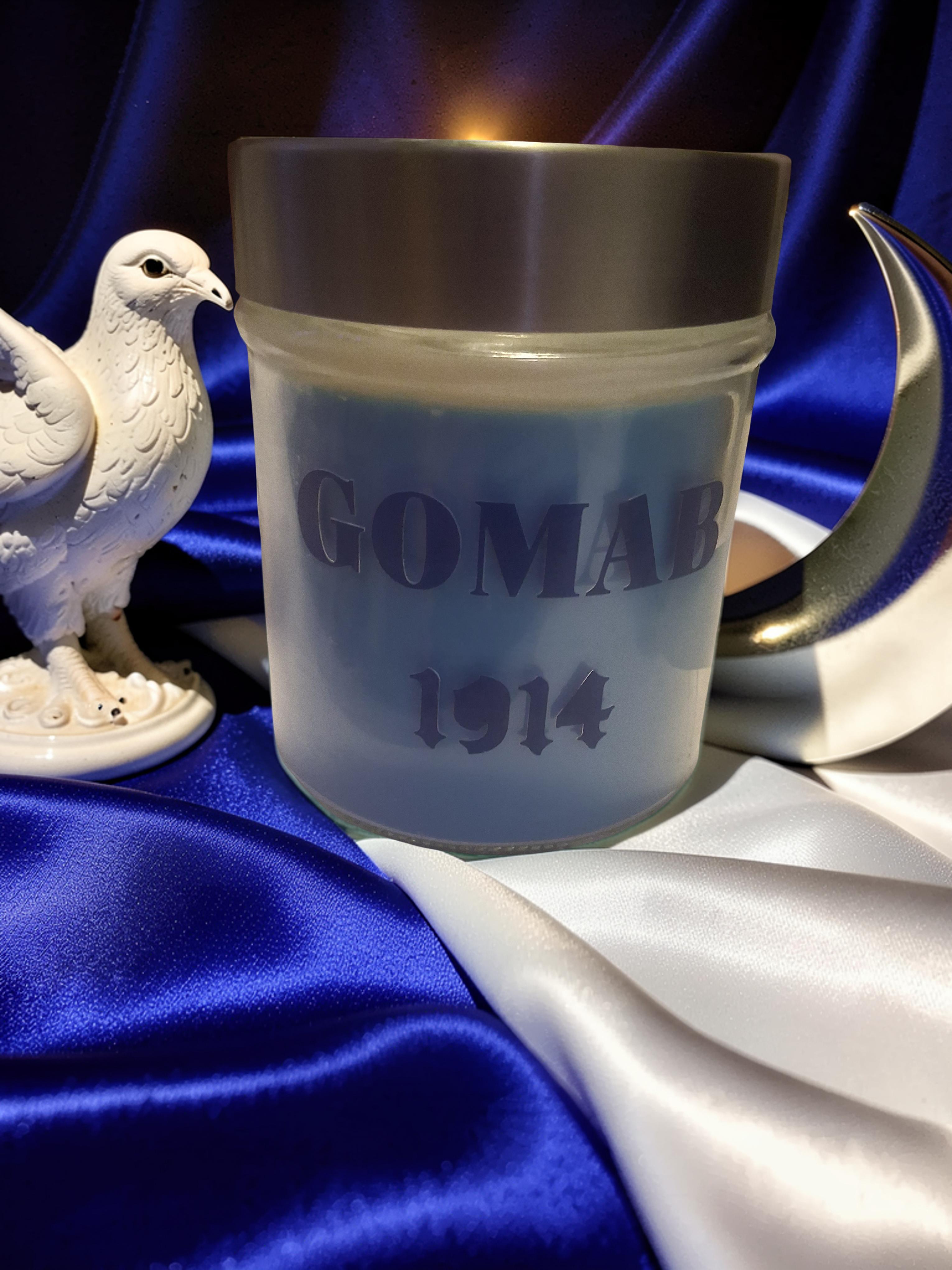Royal Blue & Shield • Luxury Heritage Candle