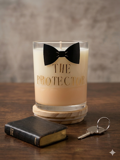 The Protector Bow Tie Decor Candle