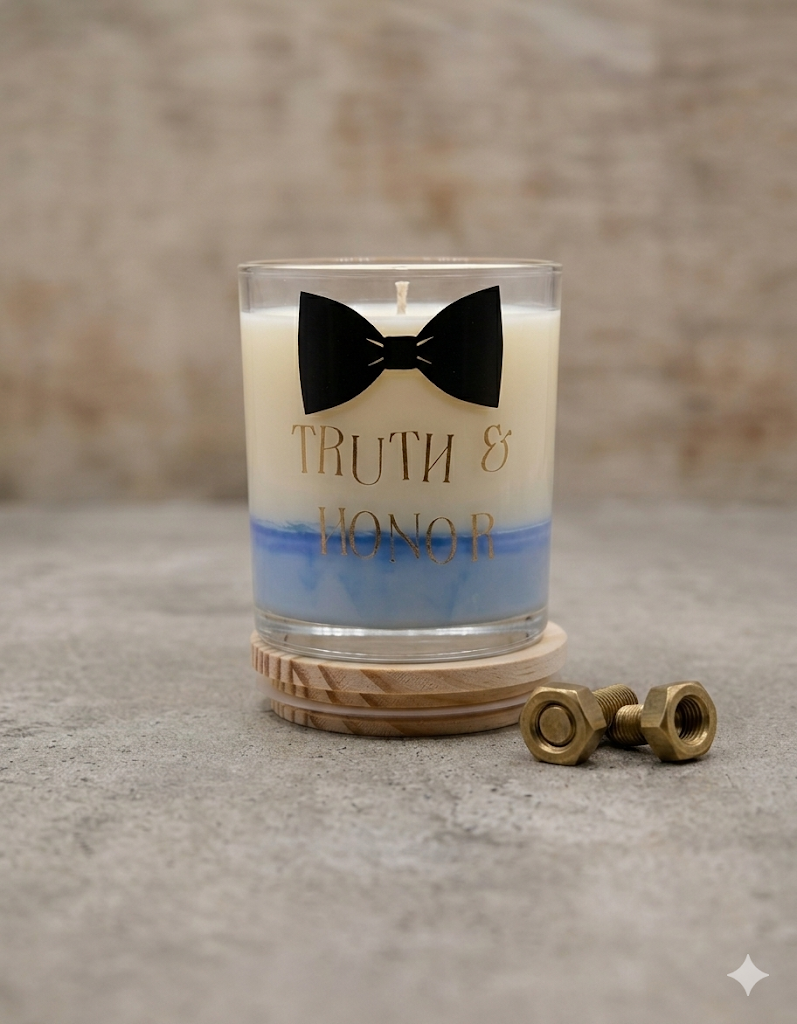 Truth & Honor Bow Tie Candle