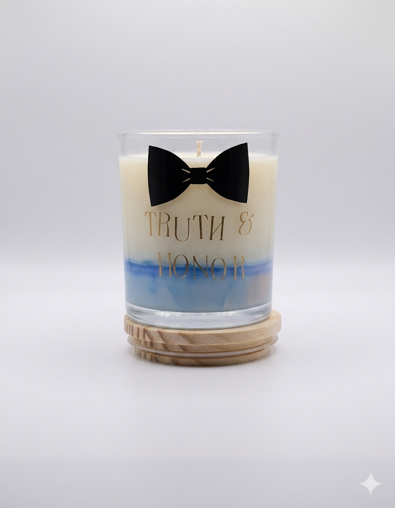 Truth & Honor Bow Tie Candle