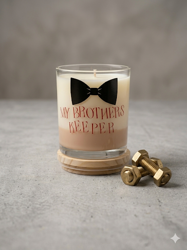 My Brother’s Keeper Bow Tie Decor Candle