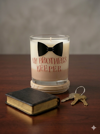 My Brother’s Keeper Bow Tie Decor Candle