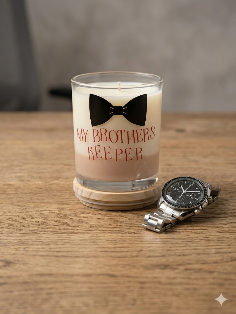 My Brother’s Keeper Bow Tie Decor Candle