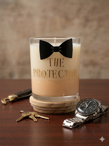 The Protector Bow Tie Decor Candle